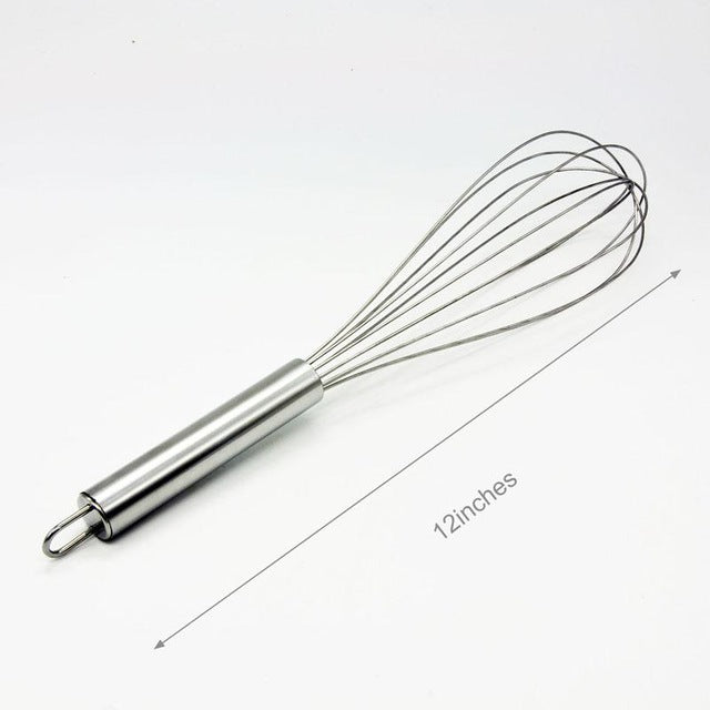(8/10/12 Inches) Stainless Steel Egg Beater