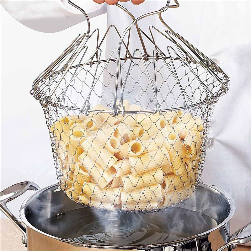 1pcs Foldable Steam Rinse Strainer