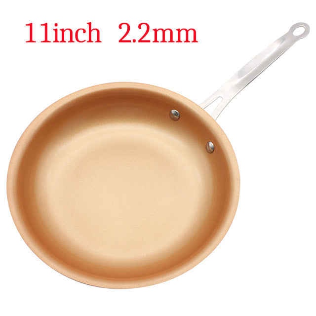 Non-stick Skillet Copper Red Pan Ceramic Skillet