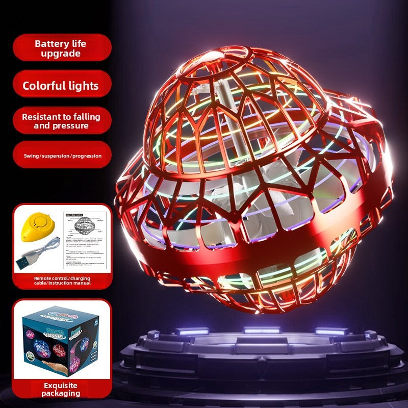Smart Sensing UFO Flying Ball Boomerang Hovering RC Drone Magic Black Tech Toy for Boys and Girls Interactive LED Flying Toy