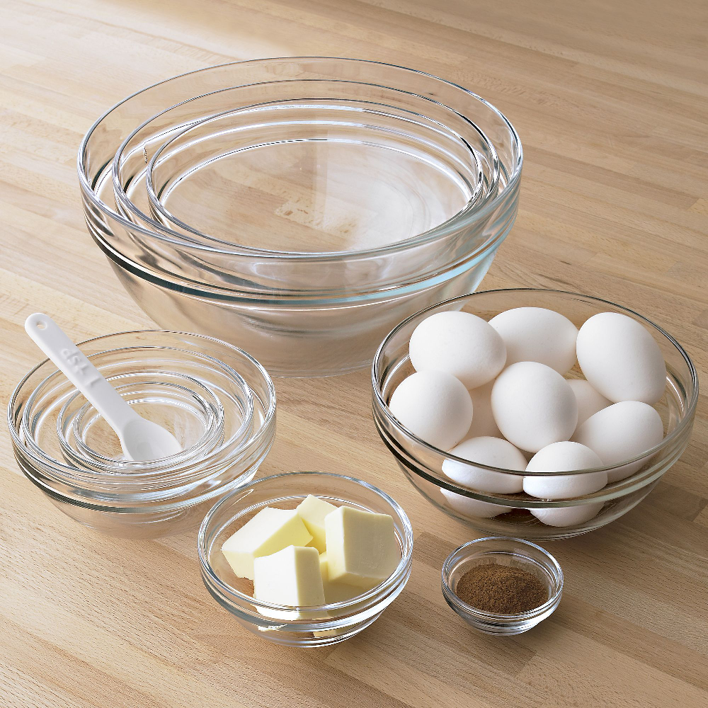 10 Piece 2.25 10.25 Inches Glass Nesting Bowl Set