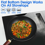 Souped Up Recipes 10 Inch Carbon Steel Wok For Electric, Induction and Gas Stoves (Lid and User Guide Video Included)