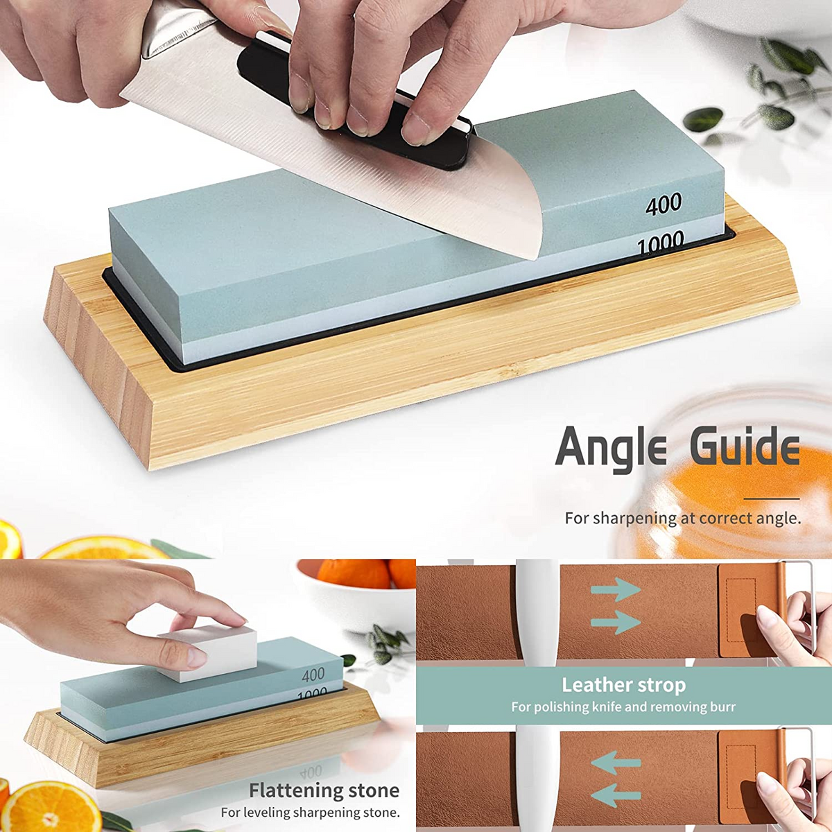 Knife Sharpening Stone Set