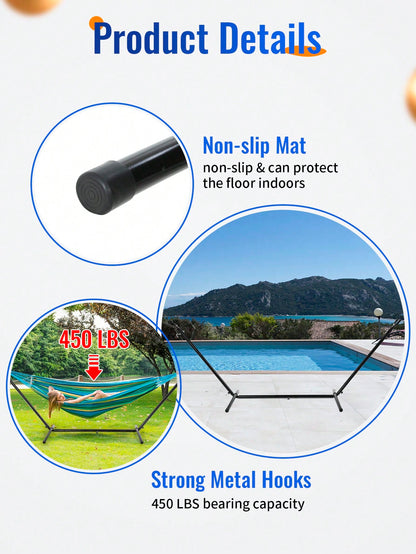Portable Heavy Duty Hammock Stand Portable Steel Stand Only For Outdoor Patio Or Indoor With Carrying Case (No Hammock)