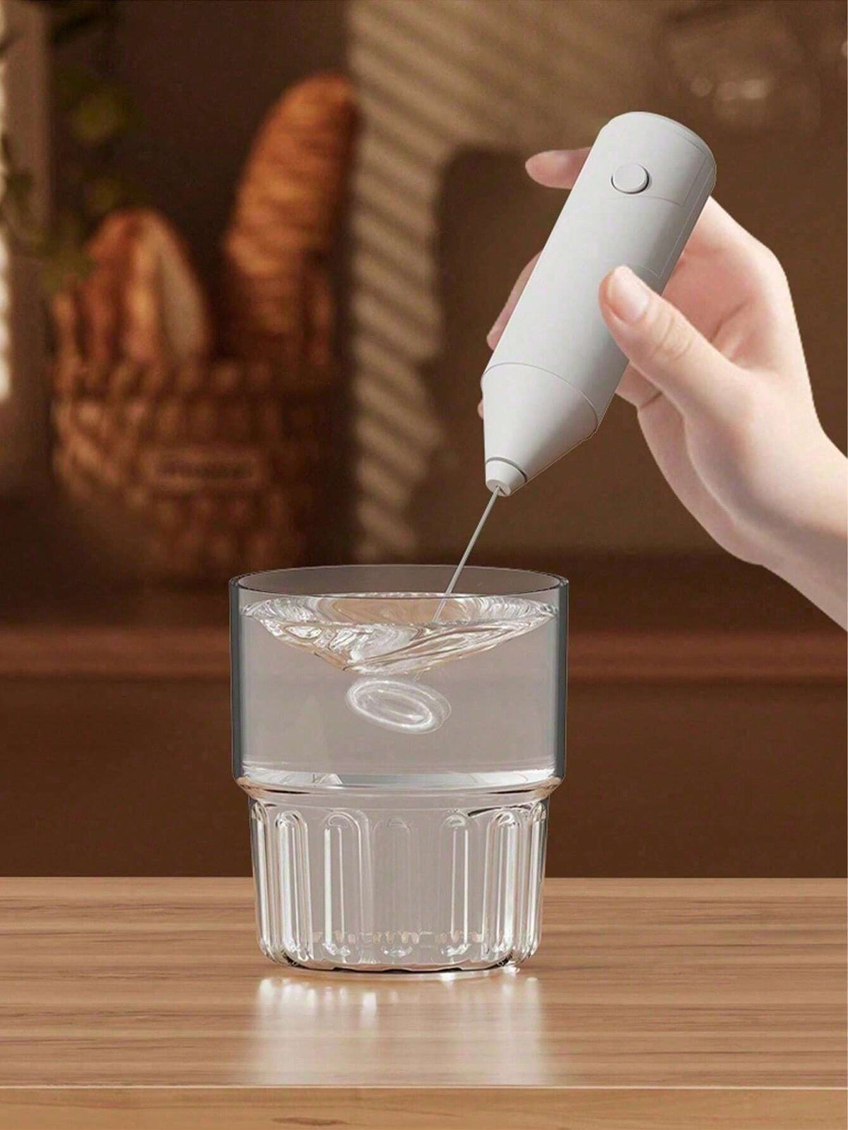 A Miniature Electric Milk-Frother For Household Use. A Hand-Held Milk Whisk Back To School