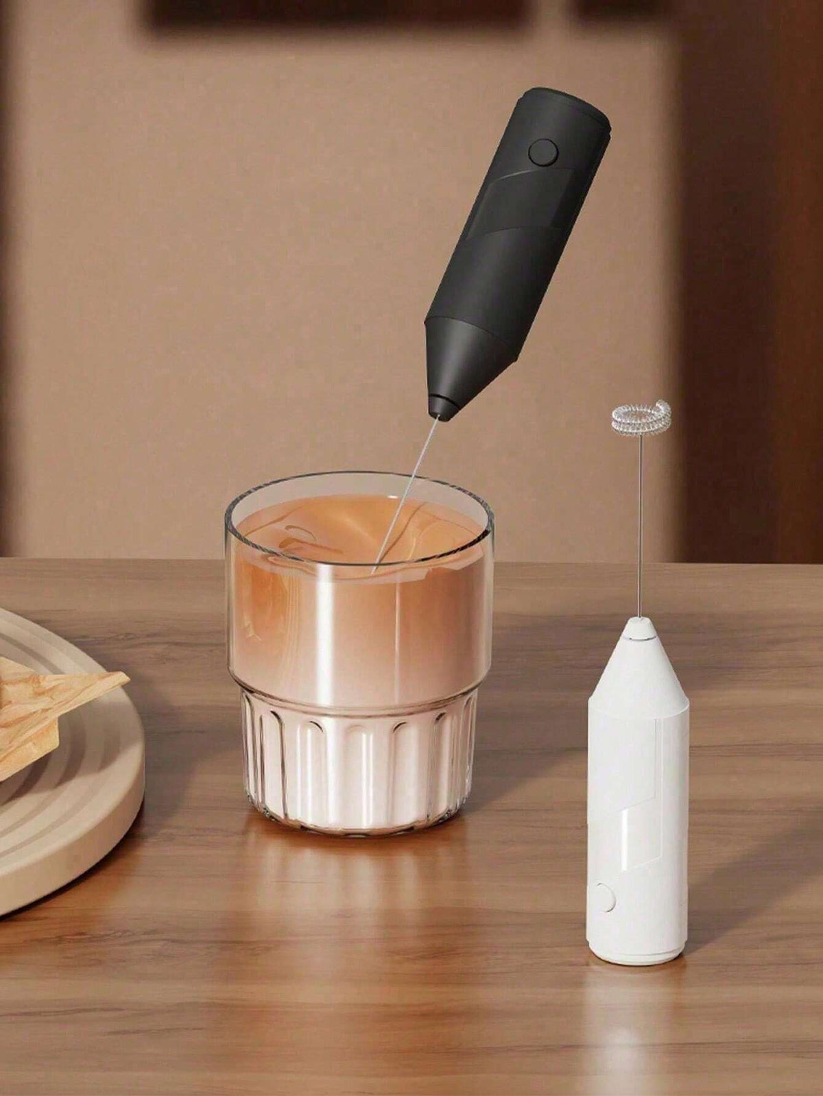 A Miniature Electric Milk-Frother For Household Use. A Hand-Held Milk Whisk Back To School
