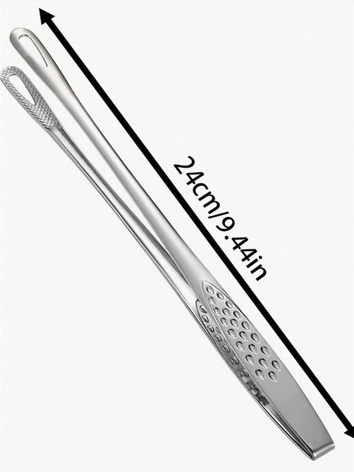 1pc Stainless Steel Food Tongs, Long Handle Non-Slip BBQ Tongs, Steak Tongs, Kitchen Cookware Accessory