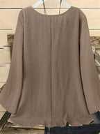 YFY Women's Long Sleeve Flared Cuff Shirt, Solid Colour