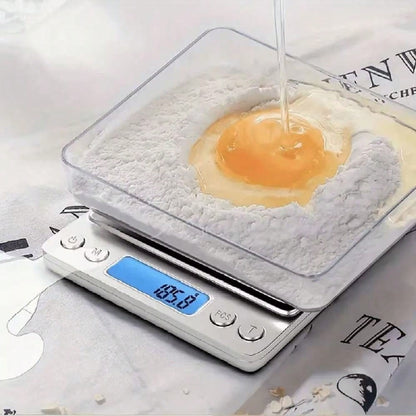 1pc Compact Digital Kitchen Scale, Stainless Steel LCD Electronic Smart Food Scale, Small Gram Baking Scale, Jewelry Scale, Coffee Scale, Herbal Scale, Kitchen Gadgets