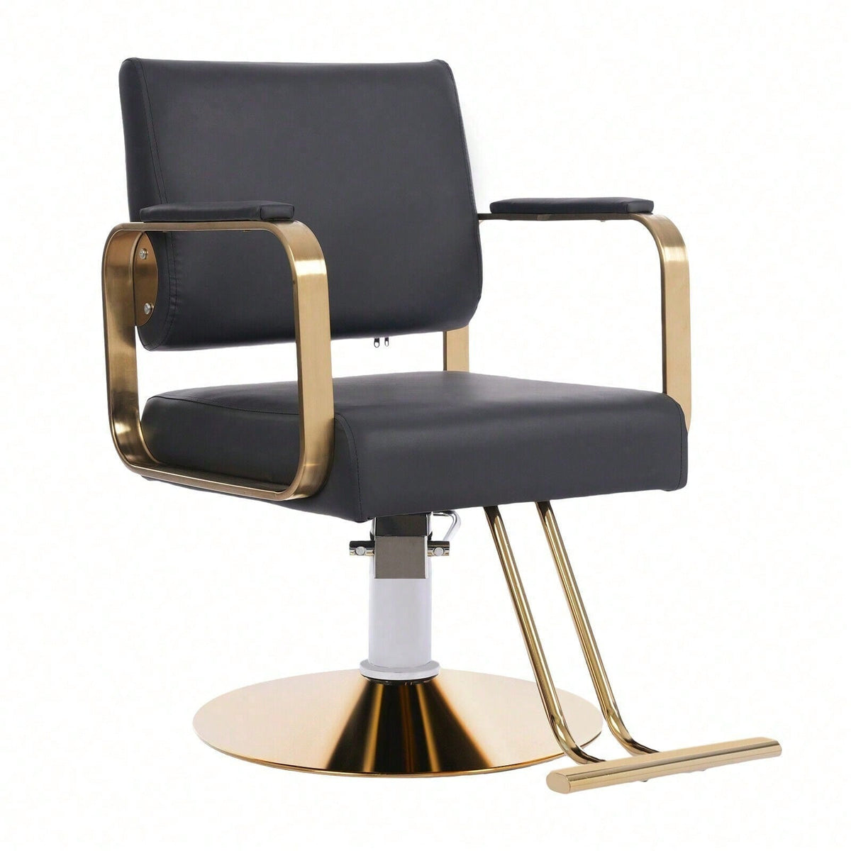 kangten Function Barber Chair With Footrest For Barber Shops Homes & Spas, 440lbs Capacity (Black+Golden)
