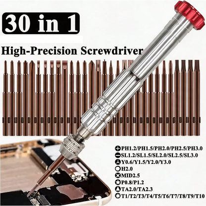 31pcs Precision Screwdriver Bit Set, Torx And Screwdriver Maintenance Tool Kit For IPhone Phone Opening