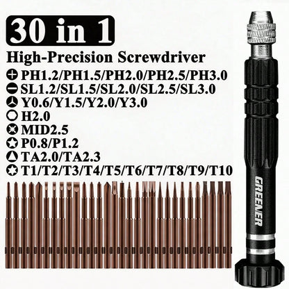 31pcs Precision Screwdriver Bit Set, Torx And Screwdriver Maintenance Tool Kit For IPhone Phone Opening