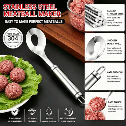 2026 Upgrade Stainless Steel Meatball Maker, Meatball Maker Spoon – Make Perfect Meatballs Without Messy Hands,1 Pcs