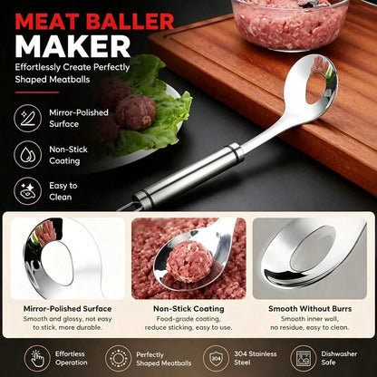 2026 Upgrade Stainless Steel Meatball Maker, Meatball Maker Spoon – Make Perfect Meatballs Without Messy Hands,1 Pcs