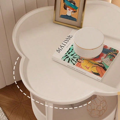 Modern Minimalist Small Coffee Table - 2-Tier With Storage Shelf, Space-Saving Sofa Side Table, Durable Plastic Assembly, Suitable For Apartment, Dorm And Small Living Room