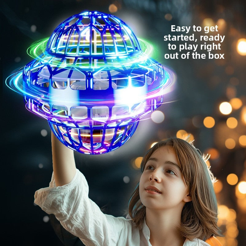 Smart Sensing UFO Flying Ball Boomerang Hovering RC Drone Magic Black Tech Toy for Boys and Girls Interactive LED Flying Toy