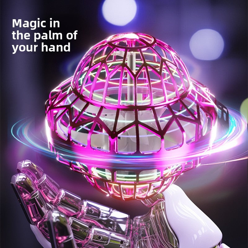 Smart Sensing UFO Flying Ball Boomerang Hovering RC Drone Magic Black Tech Toy for Boys and Girls Interactive LED Flying Toy