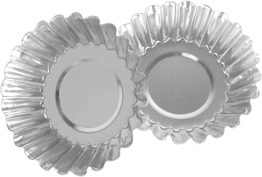 Egg Tart Molds / Mini Tart Pans / Aluminum Pie Tins / Muffin Baking Cups (30 pcs)