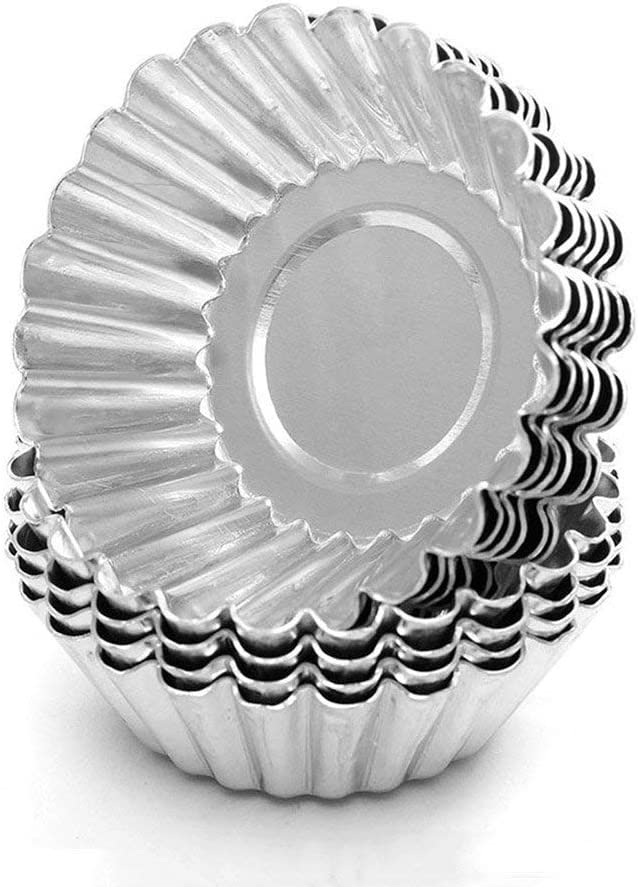 Egg Tart Molds / Mini Tart Pans / Aluminum Pie Tins / Muffin Baking Cups (30 pcs)
