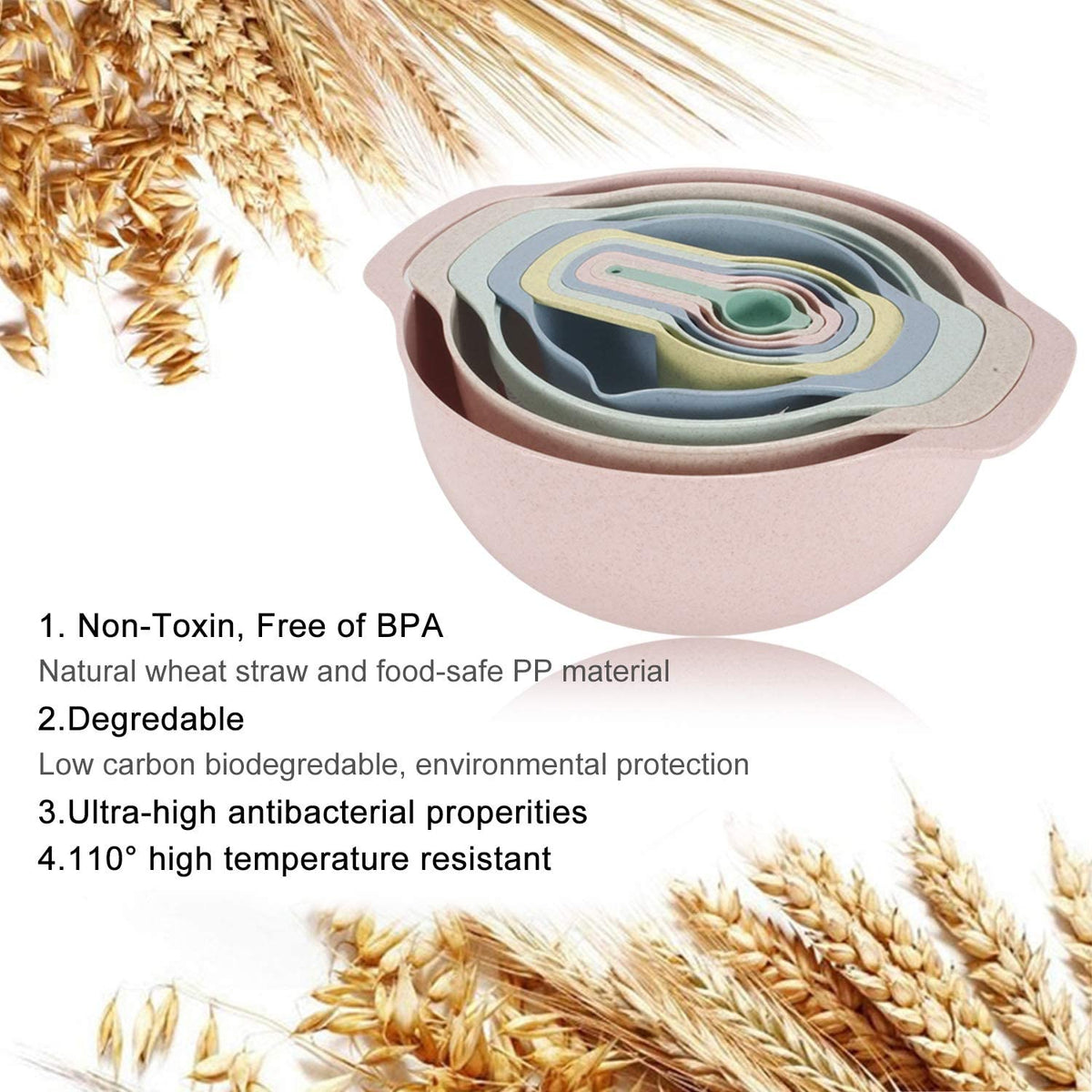 Mixing Bowls and Measuring Spoons Set