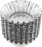 Egg Tart Molds / Mini Tart Pans / Aluminum Pie Tins / Muffin Baking Cups (30 pcs)
