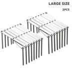 Multi-Functional Organizer for Dishes and Lids / Retractable Plate Drying Rack Holder (2 PC)