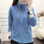 Women's Fleece Zip-Up Sweatshirt with Collar