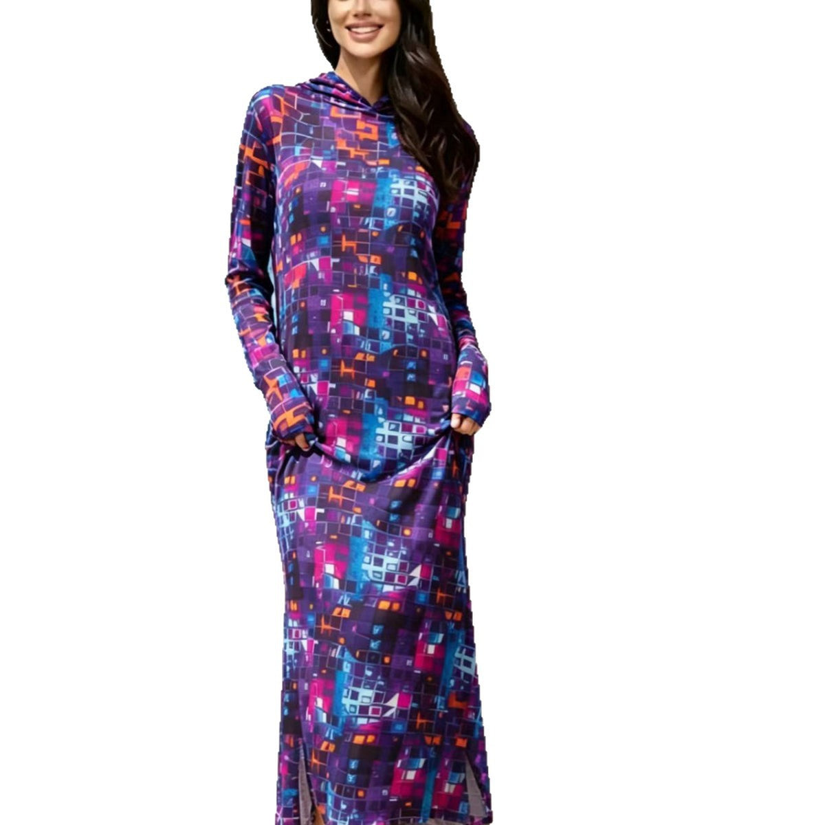 Mesh print beach cover-up long-sleeve sun-protection one-piece swimsuit cover-up shirt