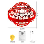 Gesture sensing gyroscope, UFO, spinning saucer, durable drop-resistant floating spinning ball, flying device, light-up toy