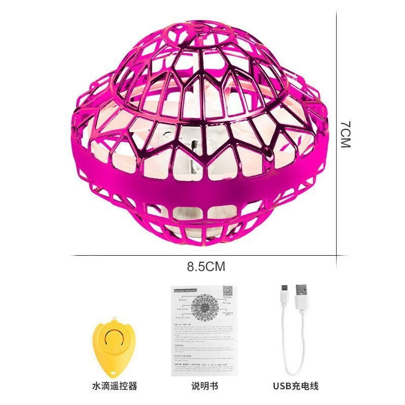 Gesture sensing gyroscope, UFO, spinning saucer, durable drop-resistant floating spinning ball, flying device, light-up toy