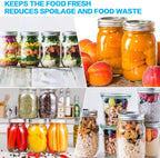 Mason Jar Vacuum Sealer Kit - Suitable for Regular & Wide Mouth