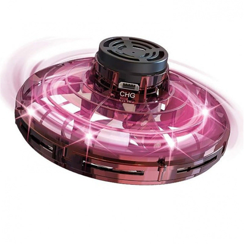 Gesture sensing gyroscope, UFO, spinning saucer, durable drop-resistant floating spinning ball, flying device, light-up toy