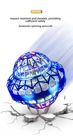 Smart Sensing UFO Flying Ball Boomerang Hovering RC Drone Magic Black Tech Toy for Boys and Girls Interactive LED Flying Toy