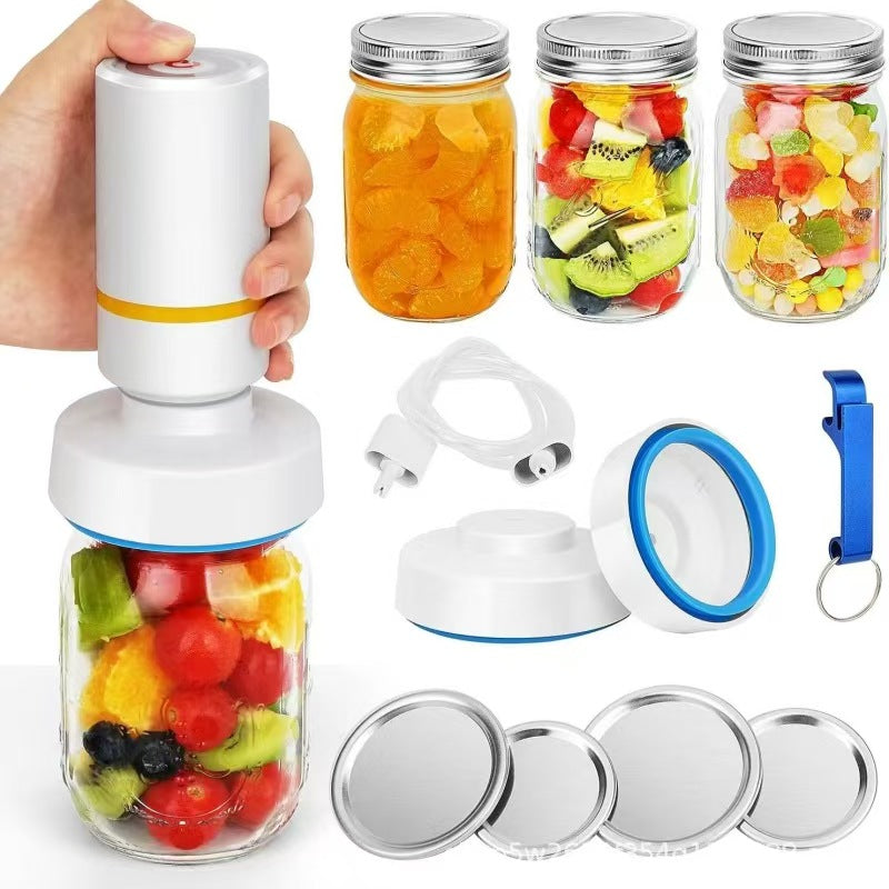 Mason Jar Vacuum Sealer Kit - Suitable for Regular & Wide Mouth