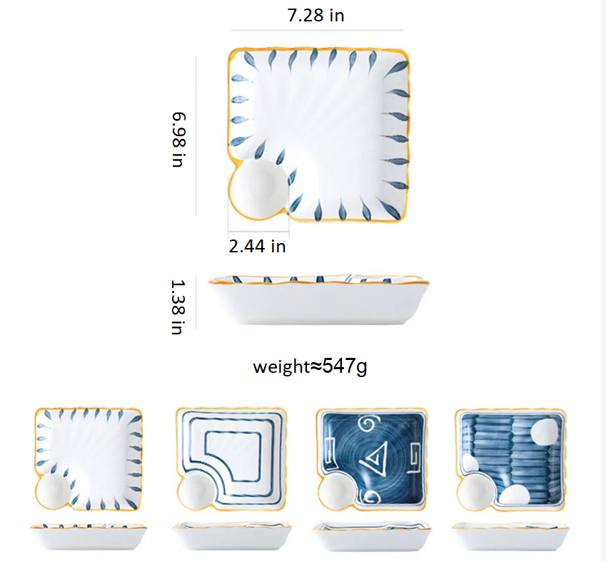 Dumpling Plate Set (4 pieces)