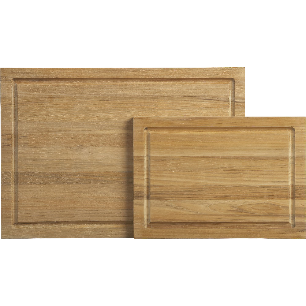 FSC Teak Rectangular Cutting Boards with Well