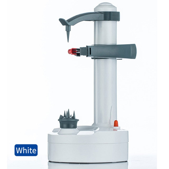 Electric Spiral Apple Peeler Cutter Slicer Fruit Potato Peeling Automatic Battery Operated Machine With Charger