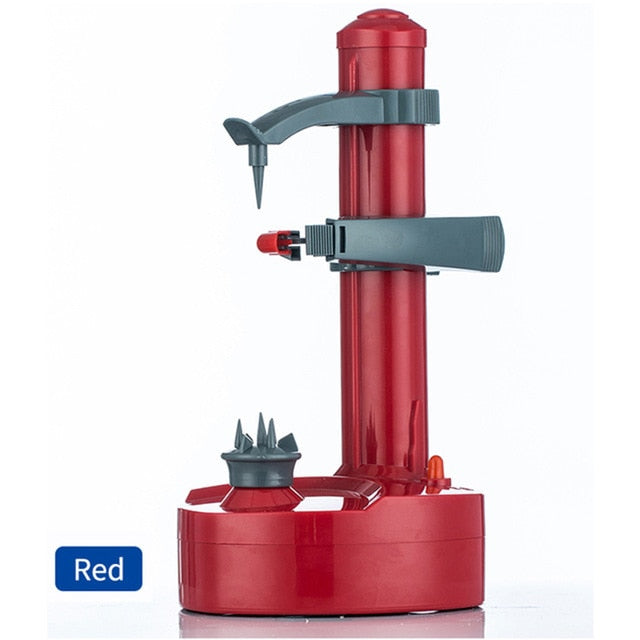 Electric Spiral Apple Peeler Cutter Slicer Fruit Potato Peeling Automatic Battery Operated Machine With Charger
