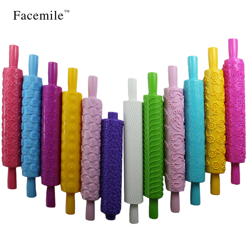1PCS Rolling Pin Roller Daisy Different Patterns