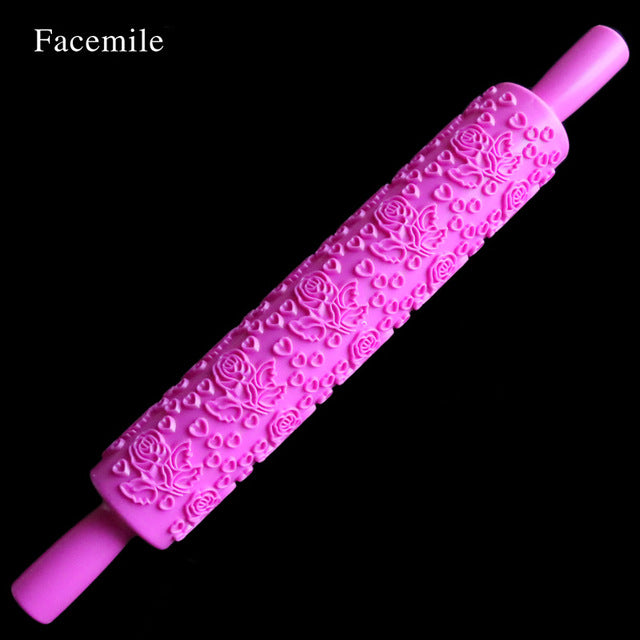 1PCS Rolling Pin Roller Daisy Different Patterns