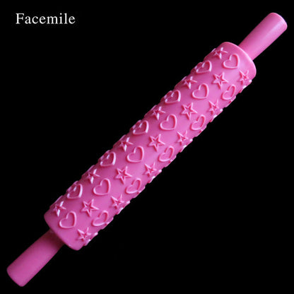 1PCS Rolling Pin Roller Daisy Different Patterns