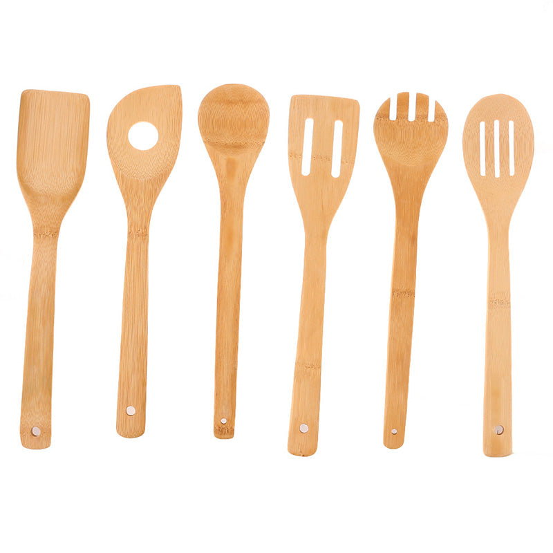 6Pcs/set Cooking Utensils Bamboo Wood