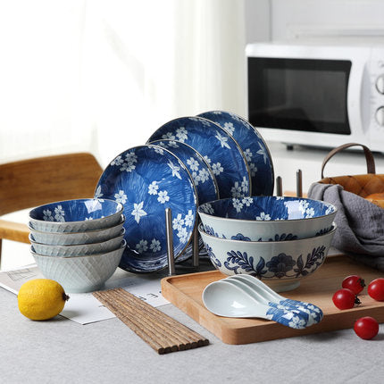 18 Pieces Ceramic Tableware Set Hand Painted Ceramic