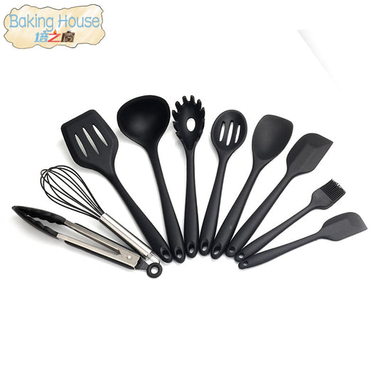 10Pcs/Set Household Kitchen Silicone Cooking Utensil