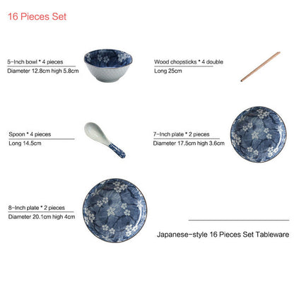 Creative Under-Glaze Color Ceramic Home Dishes Tableware Set