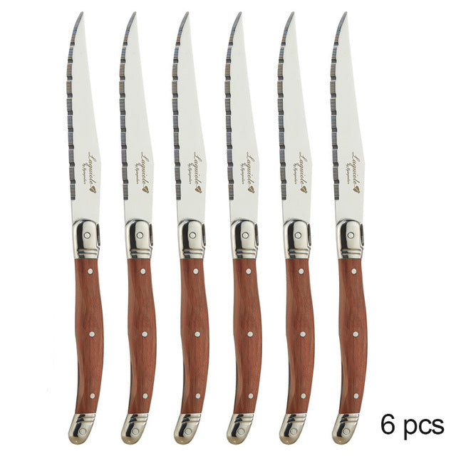 Stainless Steel Wood Steak Knives
