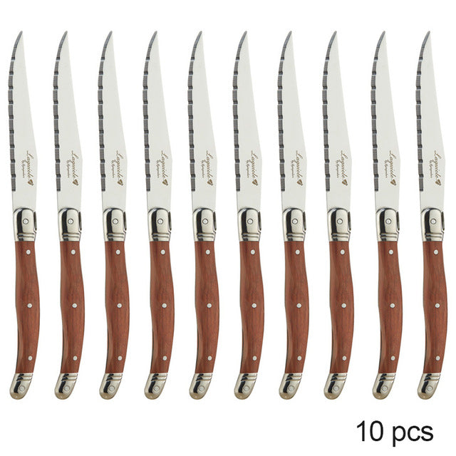 Stainless Steel Wood Steak Knives