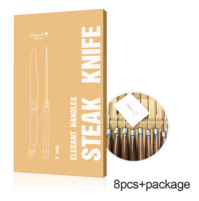 Stainless Steel Wood Steak Knives