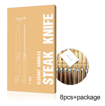 Stainless Steel Wood Steak Knives