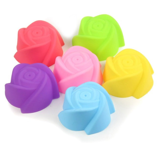 Silicone Cupcake Moulds, Set of 12, Assorted Shapes